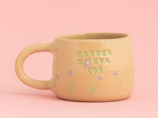 Zawsze kur*a coś w fioletowe tulipanki 400ml (w śodku tulipanki)