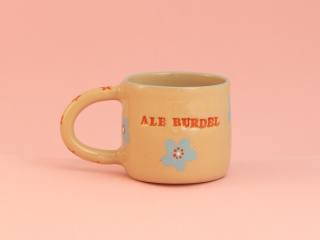 ALE BURDEL niebieskie i czerwone kwiatki 250ml