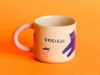 OKICIEJE - granatowy kot + malinki