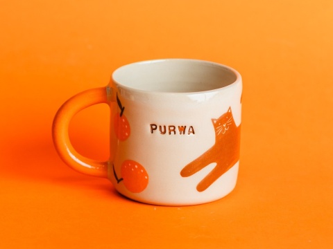 PURWA - karmelowy kot + pomarańczki