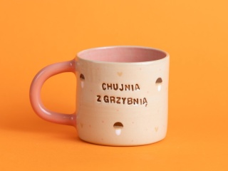 23. CHUJNIA Z GRZYBNIĄ - w grzybki + różowe ucho i środek