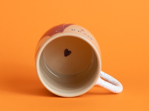47. OKICIEJE - granatowy koty + szkliwo w ciapki