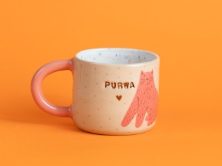59. PURWA - w różowe kotki i kropki