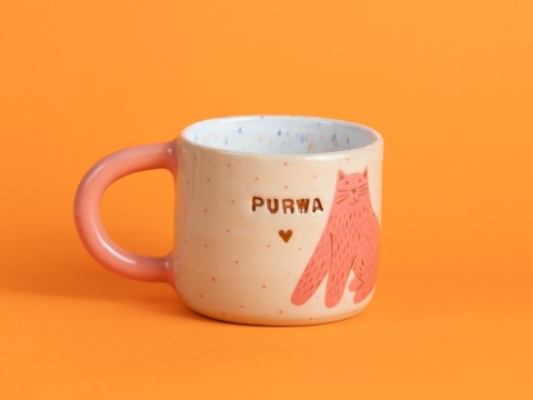 59. PURWA - w różowe kotki i kropki